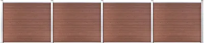 Produktbild von Zaunelement Set WPC 699x146 cm Braun , Drahtzäune Design 2024
