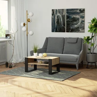 Produktbild von Funktionaler Couchtisch DOMI 92 cm mit Ablage im modernen Stil