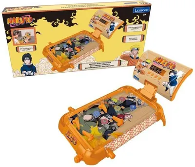 Immagine prodotto di Tavolo da flipper Naruto, elettronico con suoni e luci, display LCD per il punteggio, 4 flipper, dai 6 anni in su