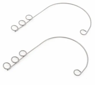 Produktbild von Vintageparts Ohrklemmen 316 Edelstahl Silberfarben 54 x 37 mm, 2 Stück