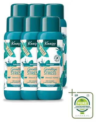 Produktbild von 6 x Kneipp Badschuim Goodbye Stress - Wasserminze & Rosmarin - 400 ml - Großpackung - 6 Stücke