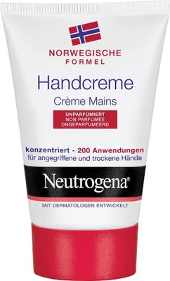 Produktbild von Neutrogena Konzentrierte unparfümierte Handcreme, Creme, Frauen, trockene Haut, Empflindliche Haut, Sehr trockene Haut, Wirkt beruhigend, Schutz, Glättend, Weichmachend, 50 ml, Tube