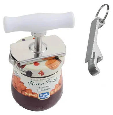 Obrázek produktu pro Otvírák na sklenice Kichwit Arthritis z nerezové oceli – otvírák víka součástí balení – klíčenka s otvírákem na lahve