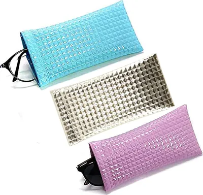 Produktbild von 3 Stücke Leder Sonnenbrillen Beutel, Tragbar Sonnenbrillen Etuim, Stilvolle Brillentasche, Etui Brillenetui Leder, Wird zur Aufbewahrung und zum Schutz von Sonnenbrillen und Brillen Verwendet
