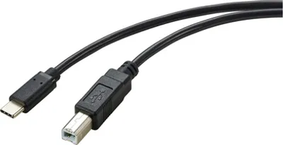 Produktbild von Renkforce RF-5720420 USB Kabel 2 m USB 2.0 USB C USB B Schwarz (RF-5720420)