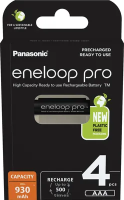 Produktbild von Akku eneloop BK-4HCDE/4BE AAA HR03 1,2V/930mA 4 Stück Packung mit 20 Stück