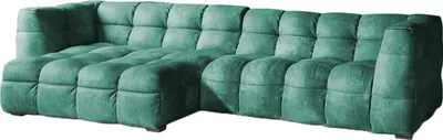 Produktbild von KAWOLA Sofa ROSARIO Ecksofa Velvet petrol Recamiere links