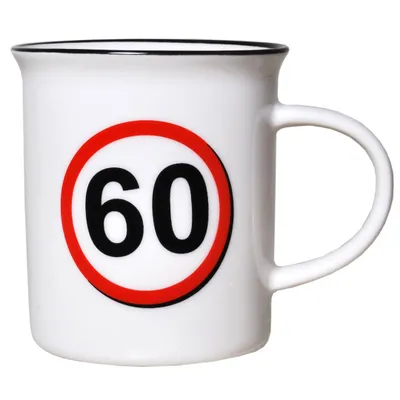 Produktbild von 1 BECHER TASSE 60 JAHRE MOTIV KAFFEEPOTT 60.GEBURTSTAG Deko