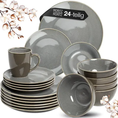 Produktbild von Moritz & Moritz SENSE grau Geschirrset 24 tlg.
