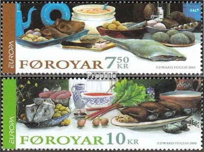 Produktbild von Briefmarken Dänemark - Färöer 2005 Mi 528-529 (kompl.Ausg.) postfrisch Europa: Gastronomie