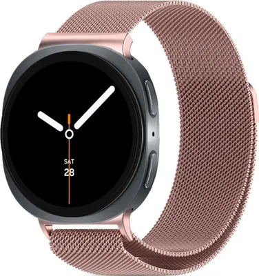 Imagen del producto de Correa para reloj Tech-Protect, tipo Milanese, para Samsung Galaxy Watch 8/8 Classic, compatible con modelos de 40/44/46 mm, color rosa dorado