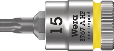Produktbild von Wera 8767 A HF TX Zyklop Bitnuss mit 1/4-Antrieb, mit Haltefunktion, TX 15 x 28 mm