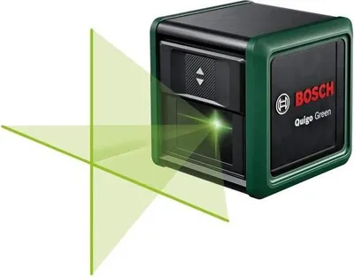 Produktbild von Bosch Quigo Green Set Laser-Wasserwaage, 8 Meter Reichweite, Batteriebetrieben, Grün