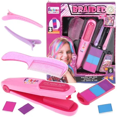 Produktbild von Haarkreide Set Glätteisen Färben Malen Strähnchen Zubehör
