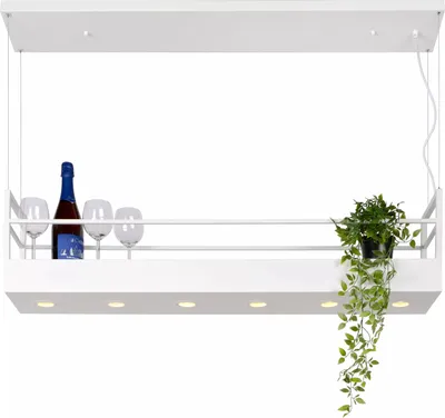 Obrázok produktu pre Závesné svietidlo do kuchyne s úložným priestorom biele MIRAVELLE 6xGU10 40W Lucide