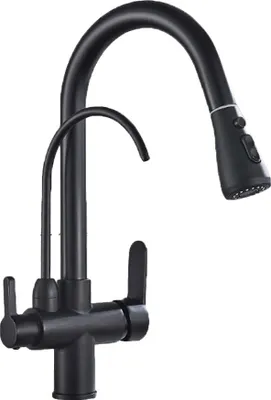 Produktbild von Küchenarmatur, gefilterter Wasserhahn, Dreifach-Wasserfiltration, Schwarz B