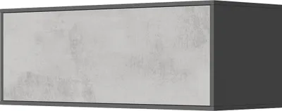 Produktbild von SMARTBett Hängeschrank mit 1 Klapptür zu 120 & 140 Schrankbetten Horizontal Standard Anthrazit/ Beton