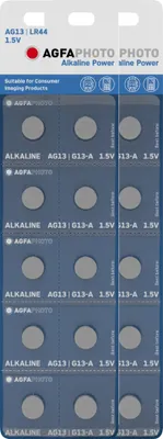 Obrázok produktu pre 20x alkalická batéria AGFAPHOTO LR44 V13GA 1,5 V v blistri po 10 ks