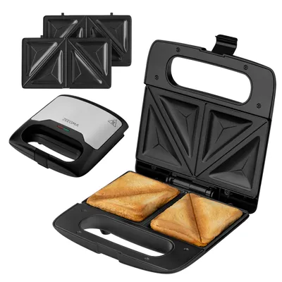 Produktbild von Zeegma Rotee Sandwichmaker Sandwichtoaster 750 W LED-Anzeige Silver
