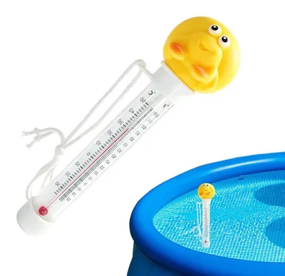 Obrázok produktu pre Plávajúci teplomer do bazéna – teplomer na meranie teploty vody – ľahko čitateľný – 19 centimetrov – tvar mušle