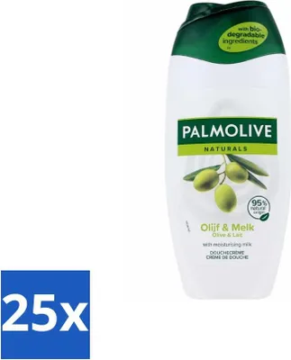 Produktbild von Palmolive Naturals Duschcreme – Olive & Milch – Natürliche Inhaltsstoffe – 250 ml - Vorteilspack - 25 Stücke