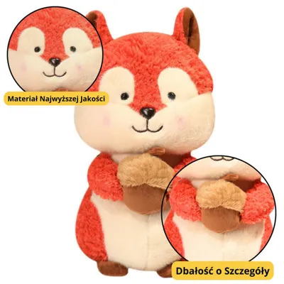 Produktbild von Lean Plüsch Maskottchen Huggable Eichhörnchen Mit Erdnuss 25Cm