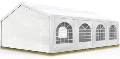 Produktbild von TOOLPORT Hochwertiges Partyzelt 5x8 m Pavillon Zelt PE Plane 450 N Gartenzelt Festzelt Wasserdicht weiß