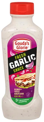 Produktbild von Gouda's Glorie Fresh Garlic Sauce 850ml Squeeze cremig, glutenfrei