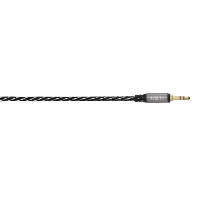 Produktbild von Audio-Kabel, 3,5-mm-Klinken-Steck./Steck., Stereo, Gewebe, vergoldet,