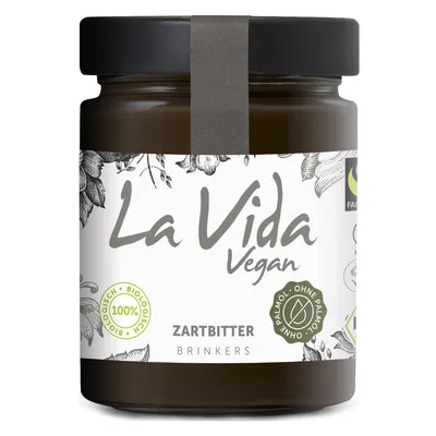 Immagine prodotto di La Vida Vegan Crema di Cioccolato Fondente Biologico deliziosa crema spalmabile 270g