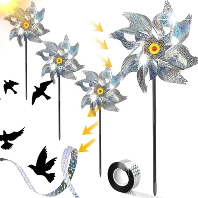 Imagen del producto de Aerogenerador reflectante para disuadir a las aves (juego de 4 unidades)