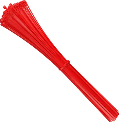Produktbild von Kabelbinder Wiederverschließbar, 540mm x 7,6mm, rot, Extra Lang, 100 Stück, Wiederlösbar, Wiederverwendbar von Intervisio