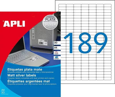 Obrázok produktu pre štítky agipa 25,4 x 10 mm strieborné 3 780 štítkov
