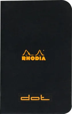Produktbild von Rhodia 20x Notizheft dotBook 7,5x12cm 24 Bl dot/punktkariert 80g Schwarz 119155C