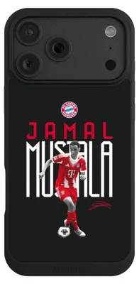 Produktbild von NIVOCASE Handyhülle für Apple iPhone 18 Pro Max Hülle NIVOpure Case Schwarz FC Bayern München Offizielles Lizenzprodukt Jamal Musiala