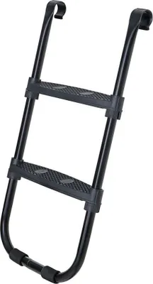 Obrázek produktu pro Trampolínový schod s vložkou – protiskluzová ocelová stupnice – černý – 40,6 x 7,3 cm (d x š)