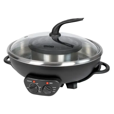 Produktbild von Unold 48745 Asia Fondue Hot Pot, 4 Personen, 2,5l, Grill und Fonduesteuerung getrennt