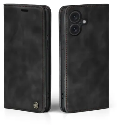 Produktbild von Handy Hülle für Apple iPhone 17 Klapphülle Bookcase Flip Cover Handy Tasche Etui Farbe: Schwarz