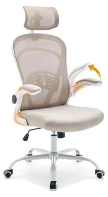 Obrázok produktu pre Kancelárska stolička, ergonomický dizajn, výškovo nastaviteľná, biela