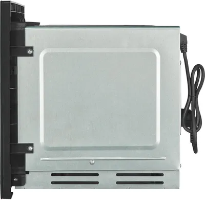 Side view of a built-in microwave oven.