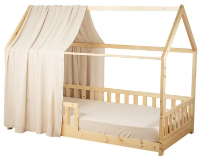 Immagine prodotto di Baldacchino per lettino in garza di cotone Jeann - 130x360 cm - Beige | by SEVIRA KIDS