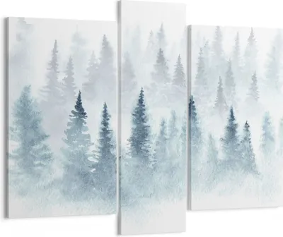 Produktbild von Bild auf Leinwand - Leinwandbild - Bäume Wald Natur - 95x80cm - Wand Bild - Wanddeko - Wandbilder - Leinwanddruck - Bilder - Kunstdruck - Wanddekoration - Leinwand bilder - Wandkunst - CB95x80-3981