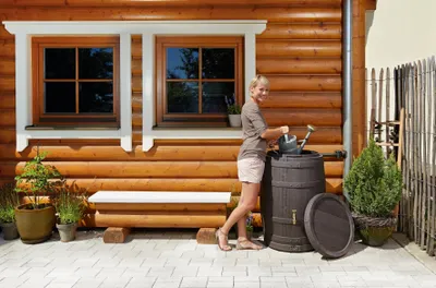 Produktbild von Garantia Regenfass Barrica 260 L dunkelbraun