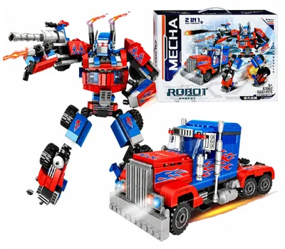 Zdjęcie produktu dla Klocki Konstrukcyjne Robot Auto 2w1 zestaw 560el 67062