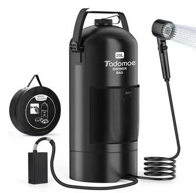 Immagine prodotto di Solidchoice - Doccia portatile per campeggio con pompa, capacità 20 litri