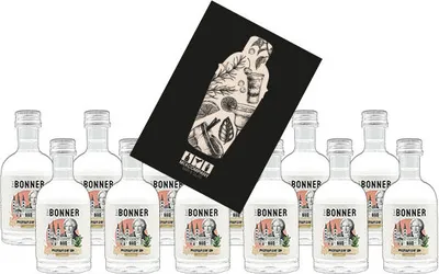 Produktbild von The Bonner Gin Miniatur 12x 50ml (41% Vol) Premium Dry Gin Mini- [Enthält Sulfite]