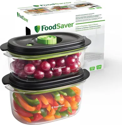 Obrázek produktu pro FoodSaver FFC022X, Krabice, Oválný, 1,2 l, Černá, Průhledná, 1 kusů
