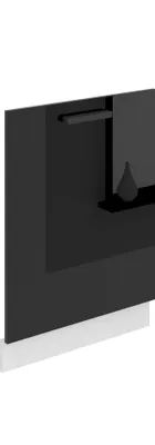 Produktbild von Belini Frontblende für Geschirrspüler PZ. Frontblende Geschirrspüler 60 cm Breite. Frontplatte für Spülmaschine mit Griff, Schwarz Hochglanz