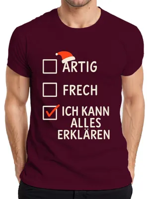 Zdjęcie produktu dla śmieszny prezent świąteczny mogę wyjaśnić wszystko bezczelne powiedzenie t-shirt męski, bordowy, S