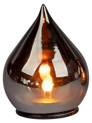 Produktbild von LED Deko Tropfen 13cm aus Farbglas mit Timer 6h/18h Ambientbeleuchtung